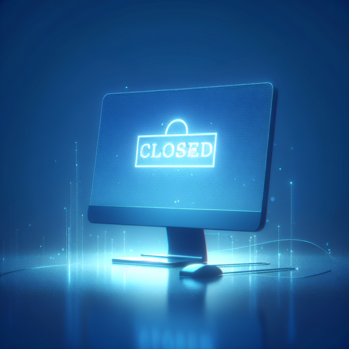Online declaration of closure