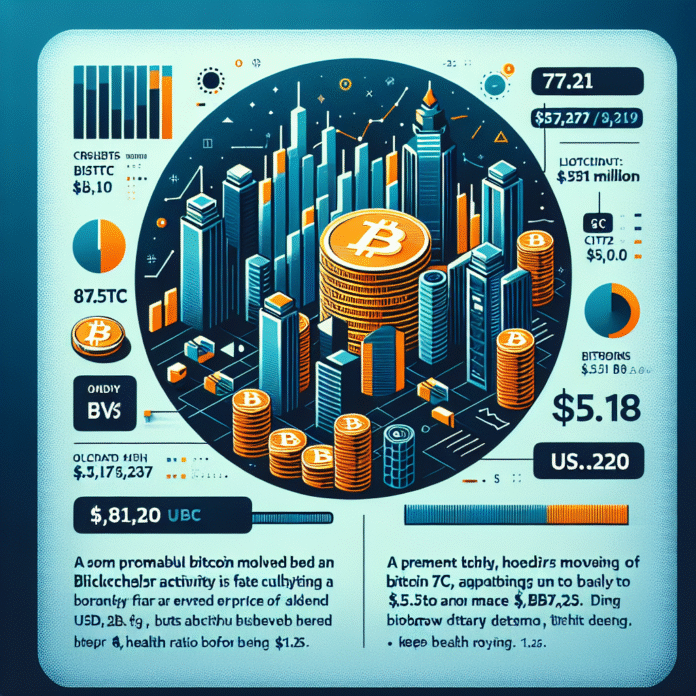 Real-Time On-Chain Update: BTC Whale Leverages 77.21 cbBTC With USD 8.51M — Average Entry USD 110,230, Borrowed 5.318M USDC, Health 1.25 - Blockchain News